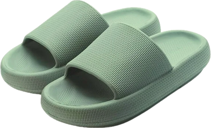 Pantuflas de Foam Viscoelástica para Hombre y Mujer (Verde)